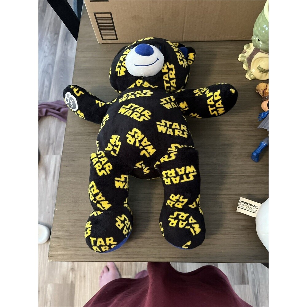 Build A Bear Workshop Star Wars Logo 17” Black Bear BABW Used Very Good